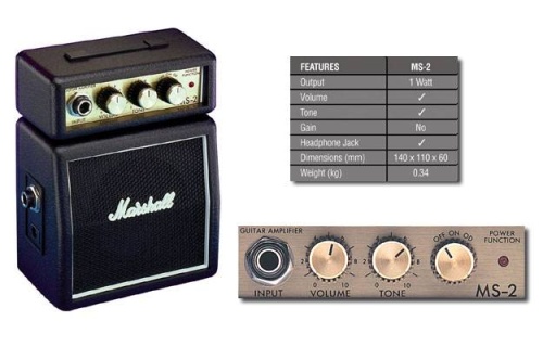 MARSHALL MS-2 MICRO AMP (BLACK) фото 3