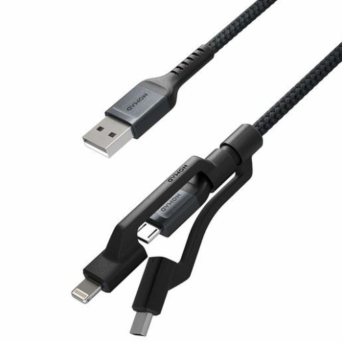 Nomad Kevlar Universal Cable 3 in 1 Lightning/USB-C/Micro-USB 1,5m -Black фото 2